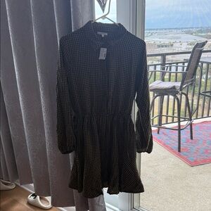 Maurices Black and Brown Long Sleeve Dress